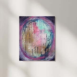 Mock-up Image of abstract expressionist art named Cosmic Mirror