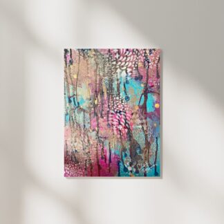 Original abstract art canvas - Colourful Chaos 12”x16” Art