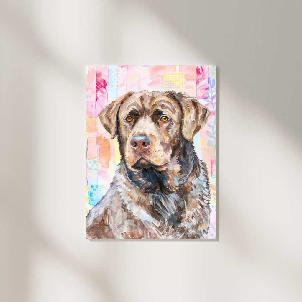 Dog Drawings - Chocolate Labrador painting