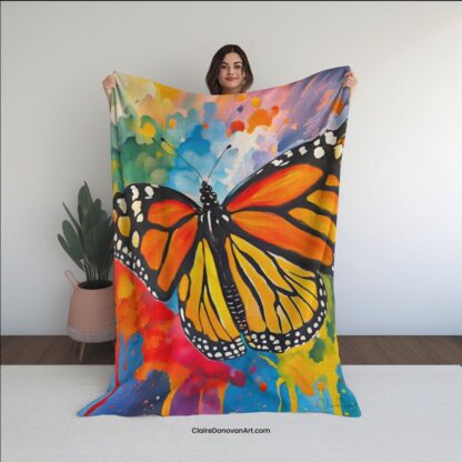 Monarch Butterfly Throw Blanket