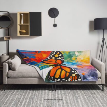 Monarch Butterfly Throw Blanket