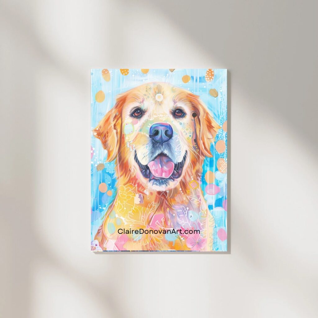 Dog Drawings - Golden Retriever