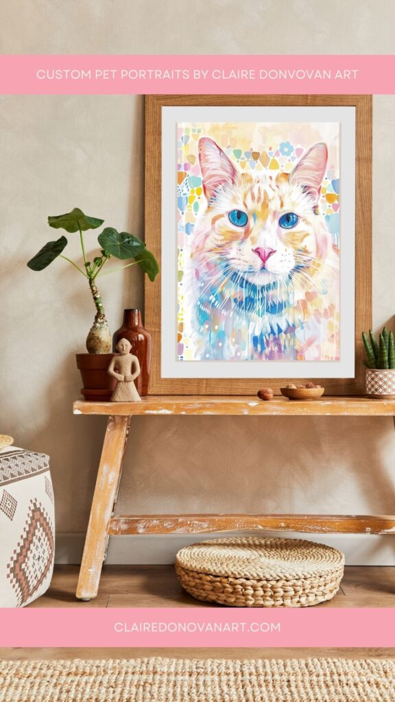 Cat drawings - Custom pet portraits by Claire Donovan Art -gorgeous George the chonk monster! 