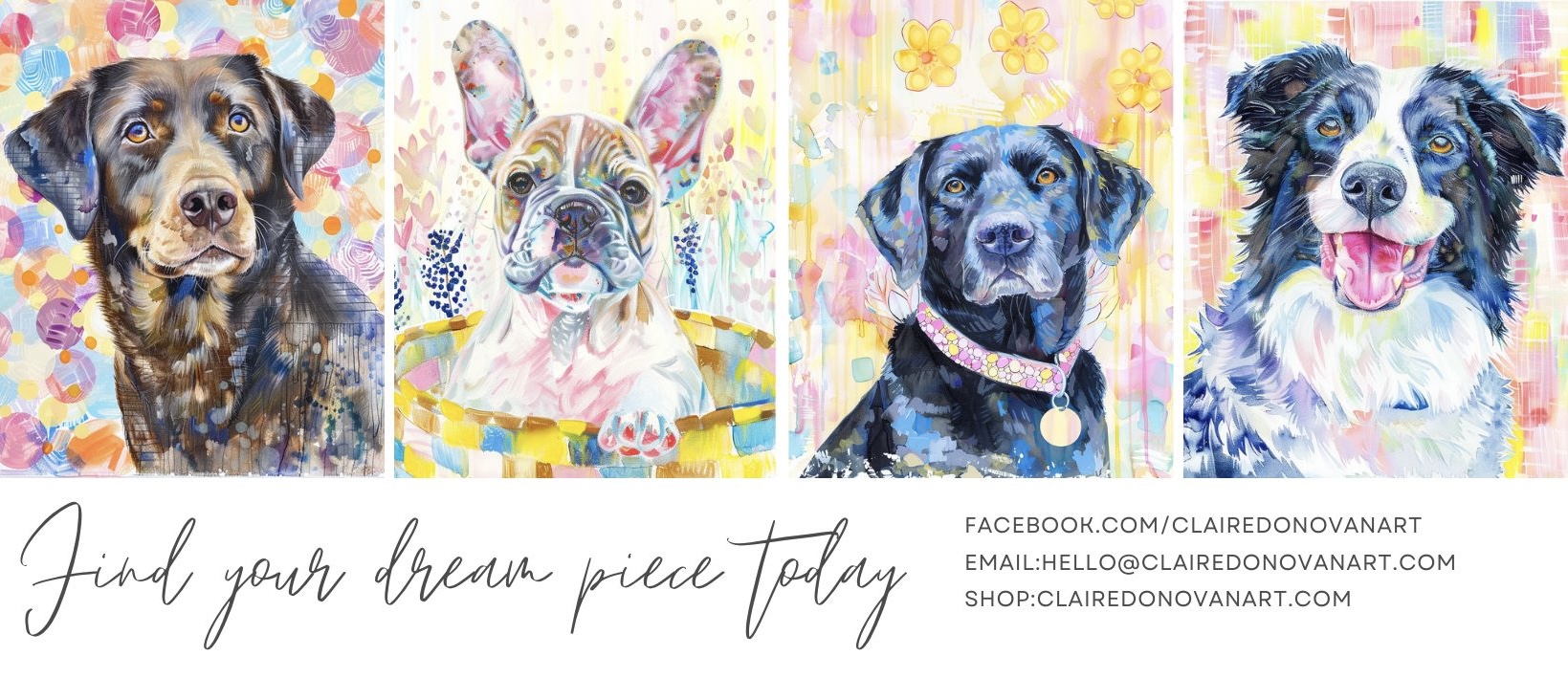 Dog Drawings - Claire Donovan Art