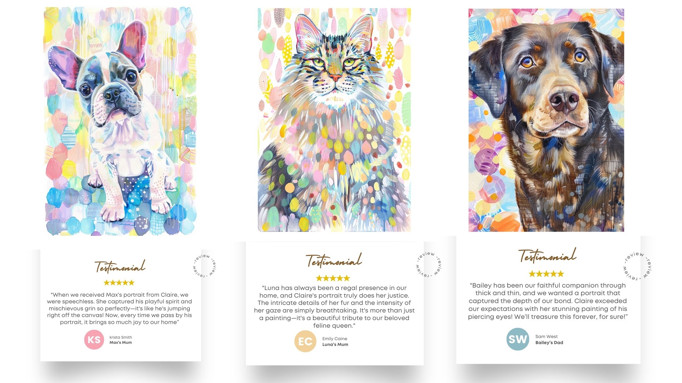 Pet Portraits Adelaide - Testimonials 