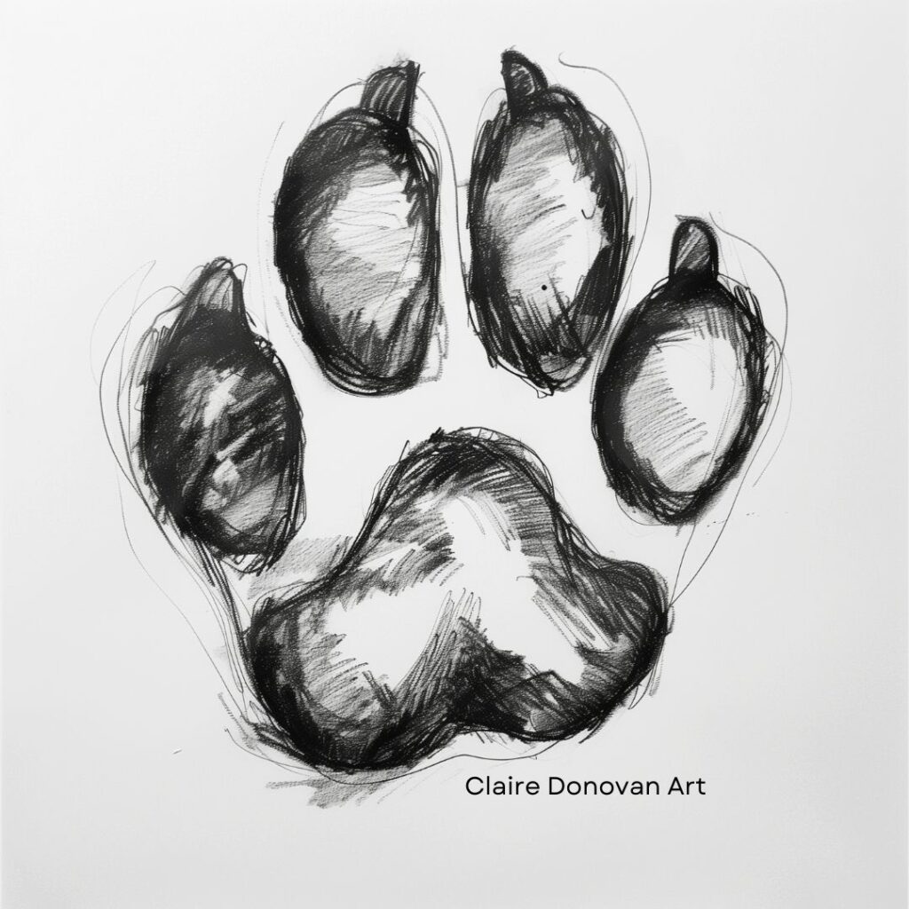 Paw print drawings hold an undeniable charm that goes beyond their simplicity. With just a single mark, these drawings evoke a flood of memories and emotions associated with our beloved pets. Each paw print is unique, just like our pets, and through these drawings, we can capture their character, spirit, and the unconditional love they bring into our lives. #pawprints #pets #animals #dogs #dog #cats 